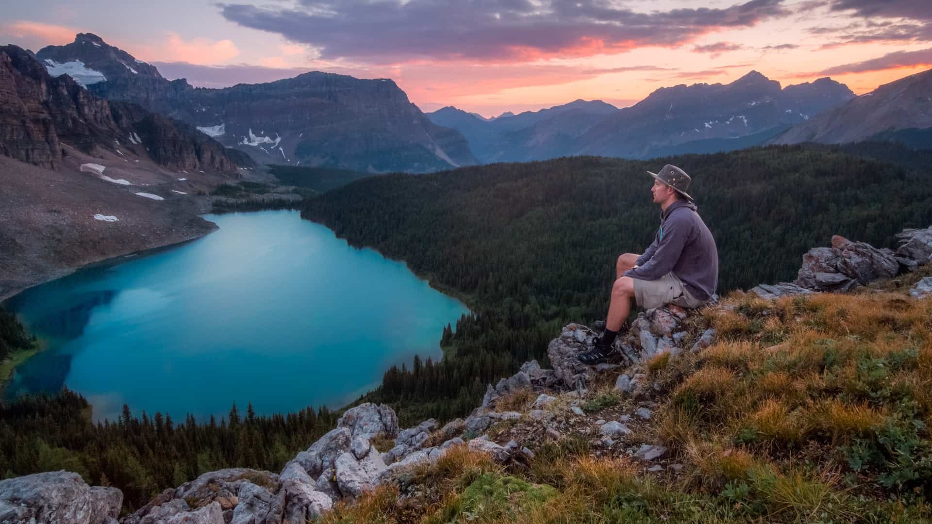 Hiker wearning long sleeved shirt